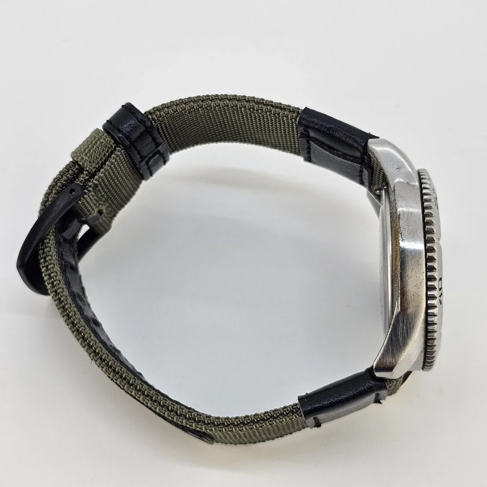 Timex Expedition Men Watch 38MM Cream Dial NEW Green Nylon Bands New Battery